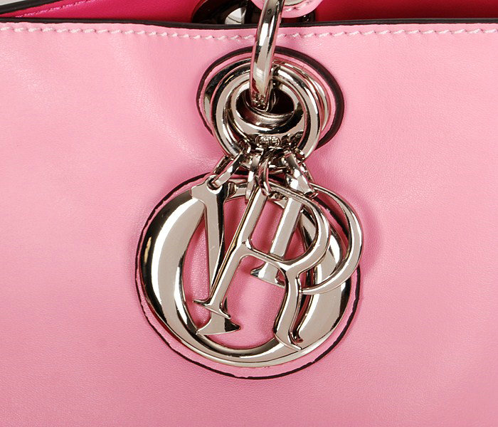 small Christian Dior diorissimo calfskin leather bag 0902 pink